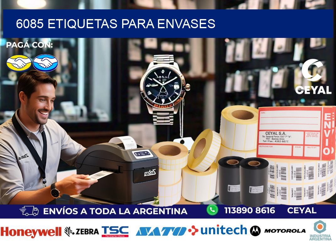 6085 Etiquetas para envases