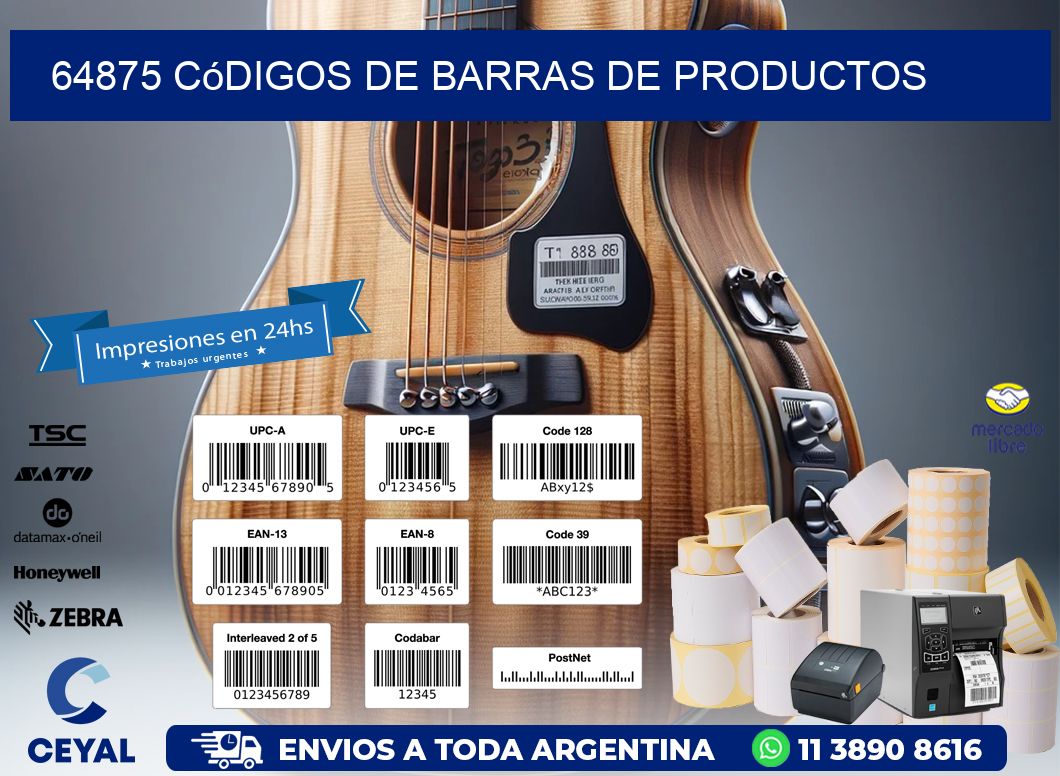 64875 Códigos de barras de productos
