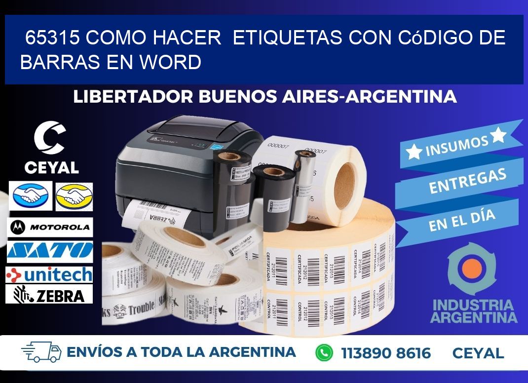 65315 Como hacer  etiquetas con código de barras en Word