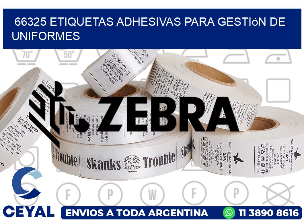 66325 Etiquetas adhesivas para gestión de uniformes