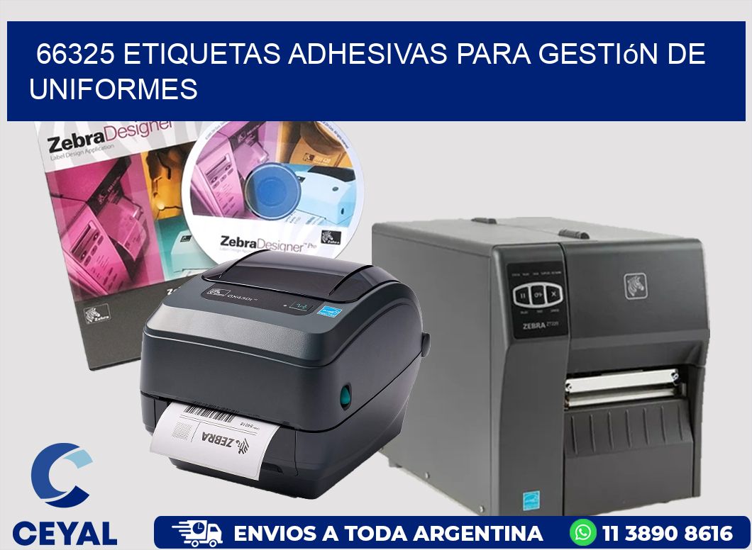 66325 Etiquetas adhesivas para gestión de uniformes