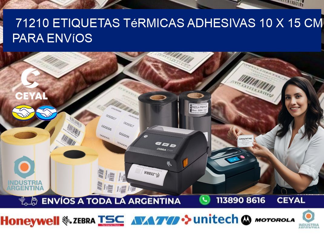 71210 Etiquetas Térmicas Adhesivas 10 x 15 cm para Envíos