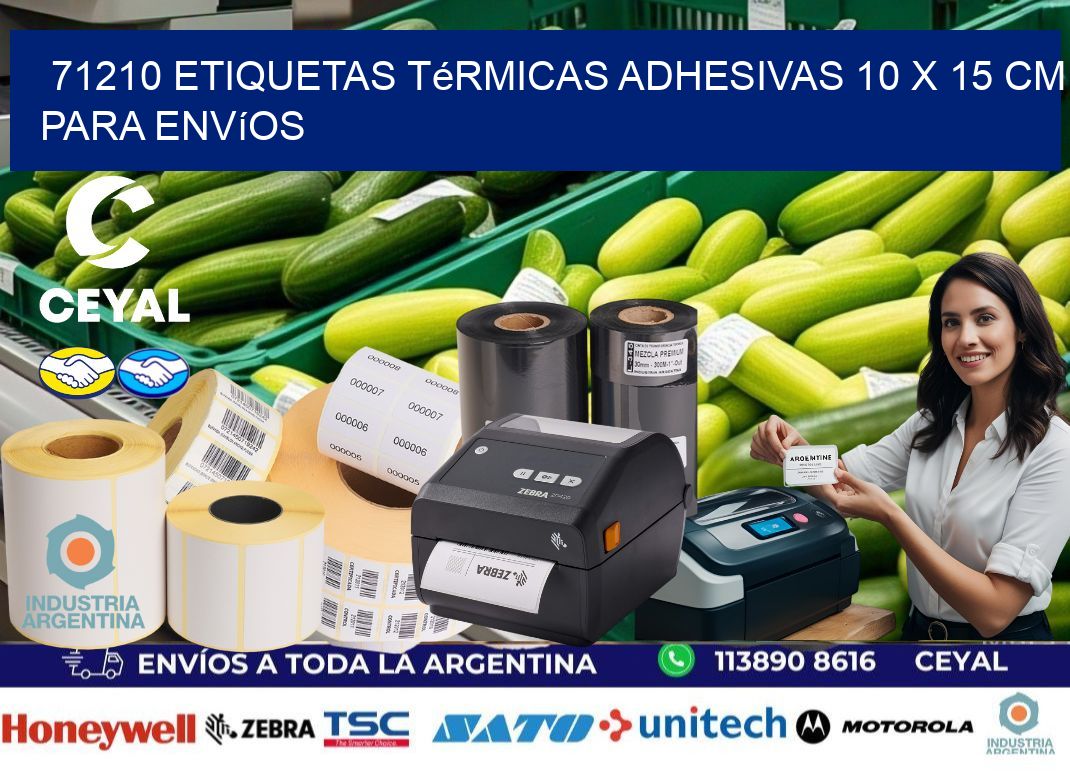 71210 Etiquetas Térmicas Adhesivas 10 x 15 cm para Envíos