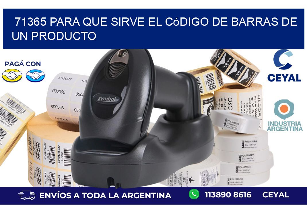 71365 Para que sirve el código de barras de un producto