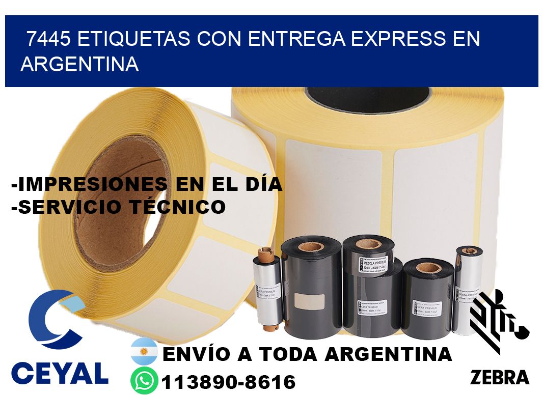 7445 Etiquetas con entrega express en Argentina
