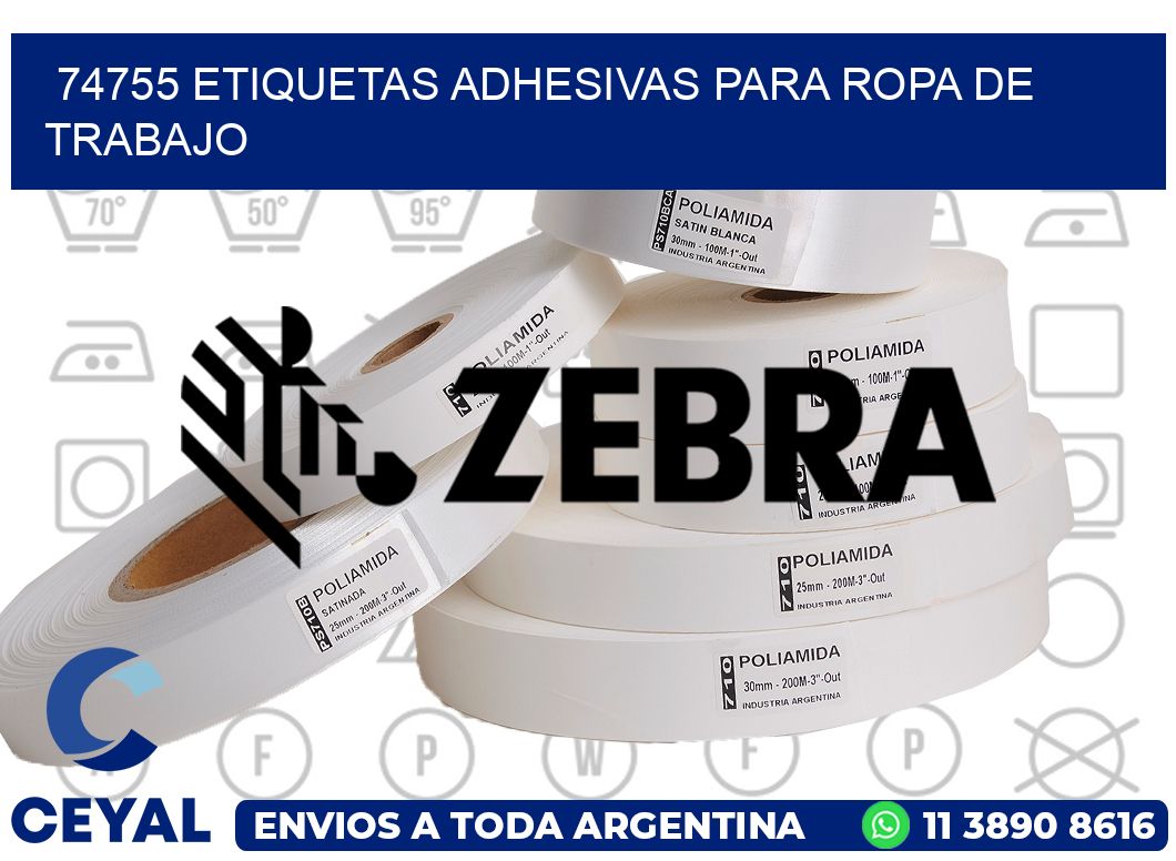 74755 Etiquetas adhesivas para ropa de trabajo