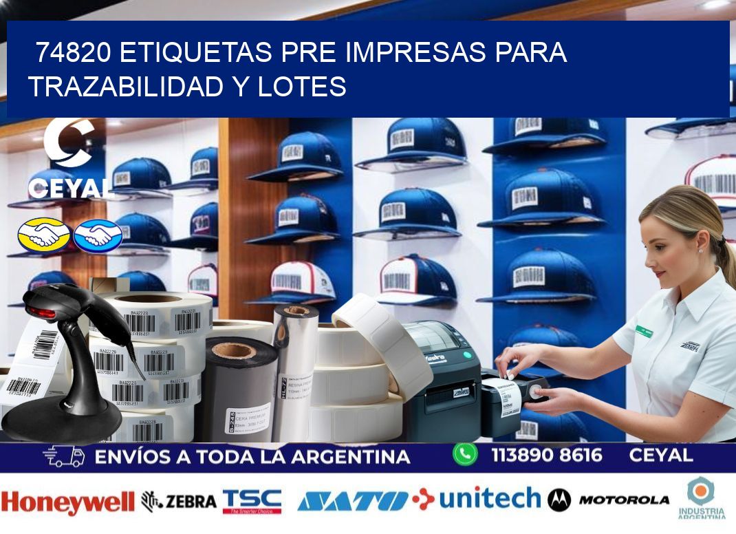 74820 etiquetas pre impresas para trazabilidad y lotes