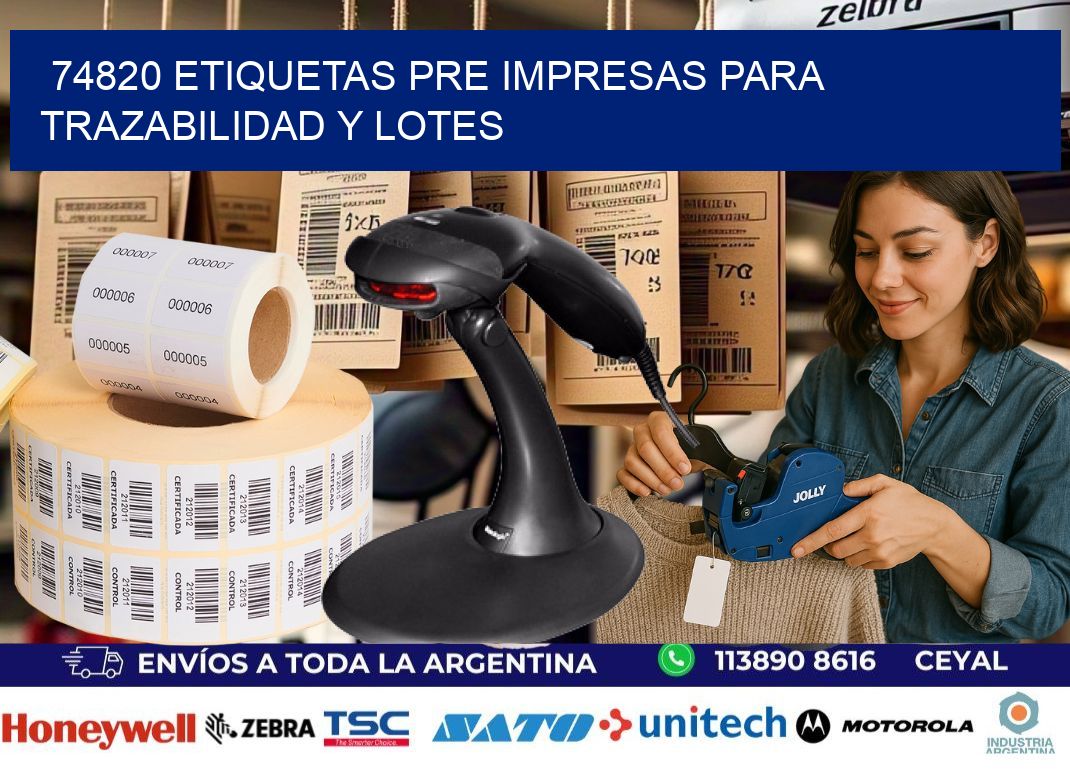 74820 etiquetas pre impresas para trazabilidad y lotes