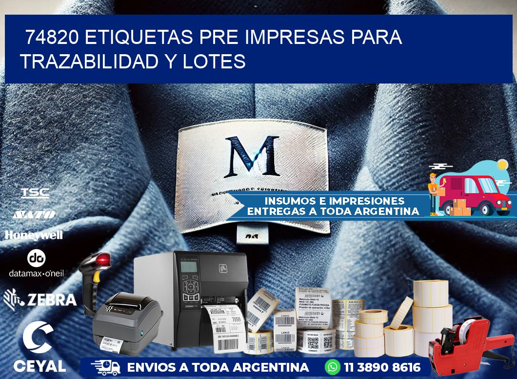 74820 etiquetas pre impresas para trazabilidad y lotes