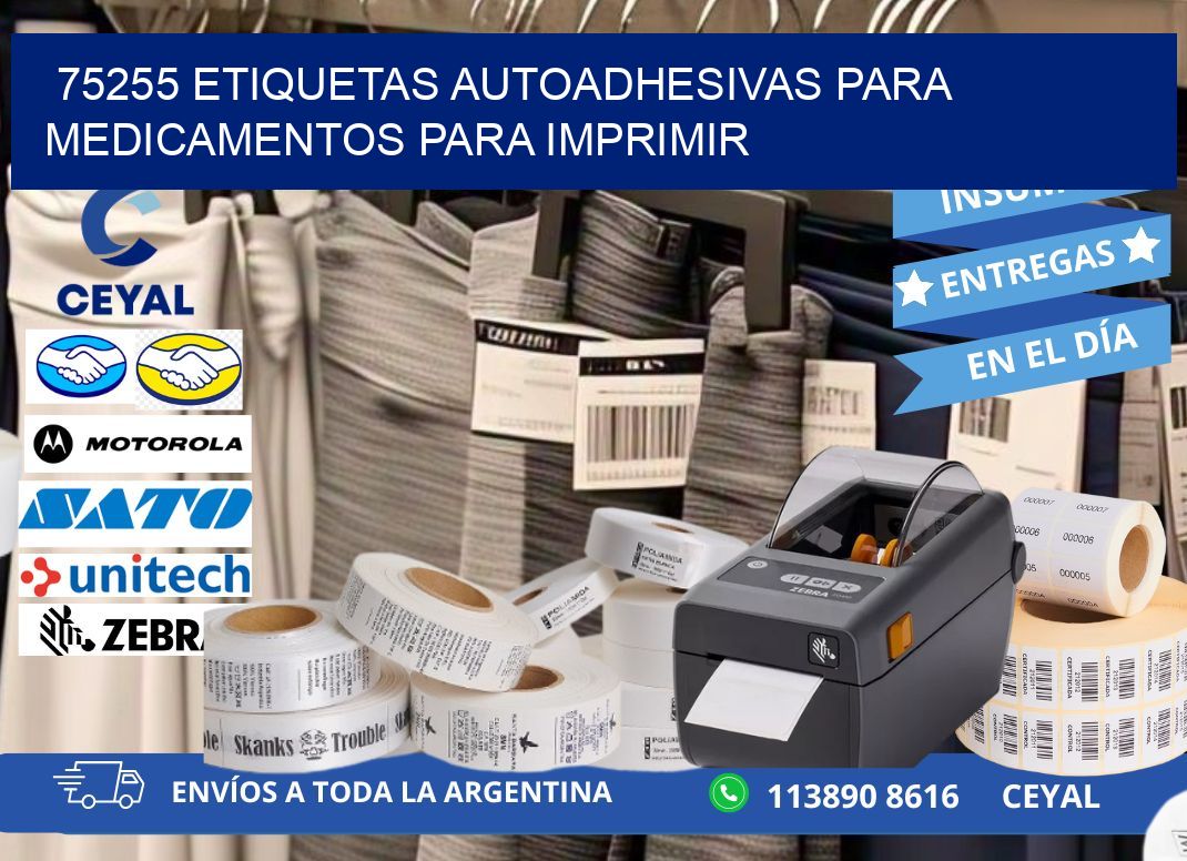 75255 Etiquetas autoadhesivas para medicamentos para imprimir