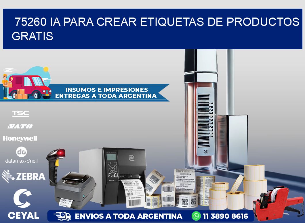 75260 IA para crear etiquetas de productos gratis