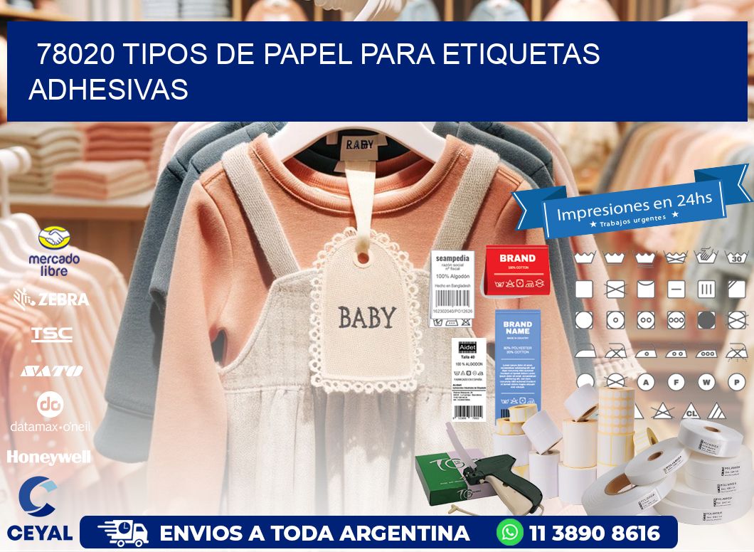 78020 Tipos de papel para etiquetas adhesivas