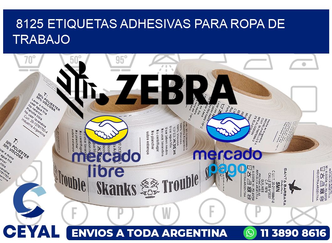 8125 Etiquetas adhesivas para ropa de trabajo