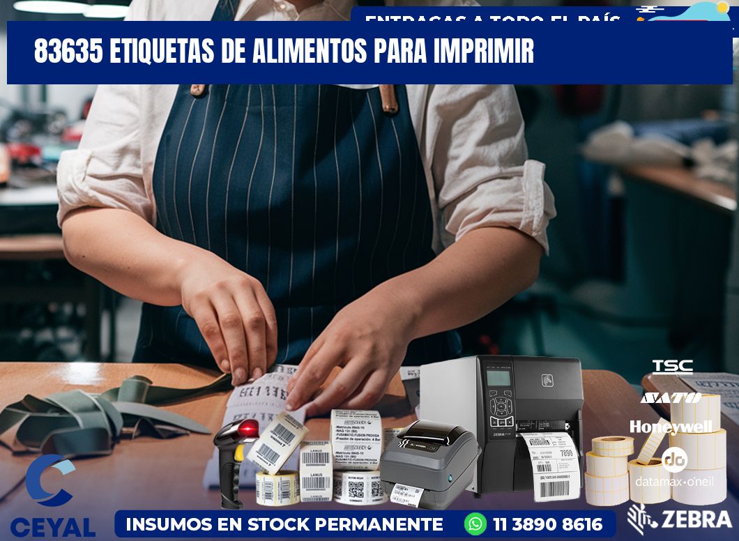 83635 Etiquetas de alimentos para imprimir