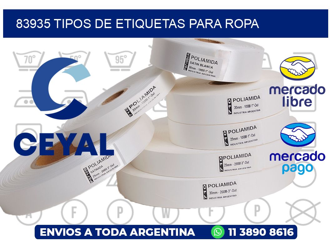 83935 tipos de etiquetas para ropa