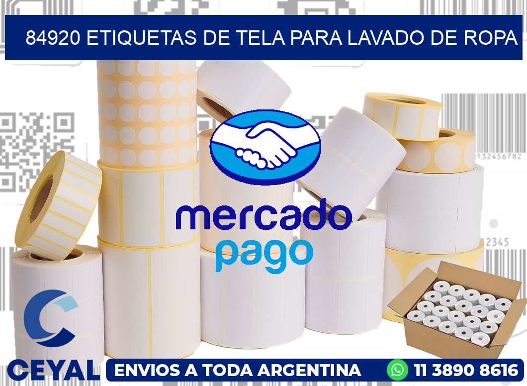 84920 Etiquetas de tela para lavado de ropa
