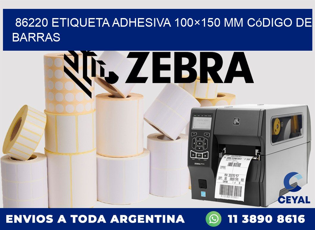 86220 etiqueta adhesiva 100×150 mm código de barras