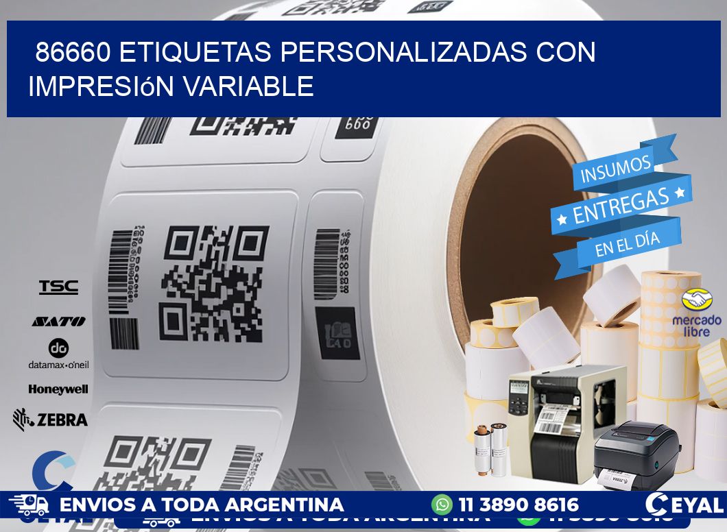 86660 etiquetas personalizadas con impresión variable