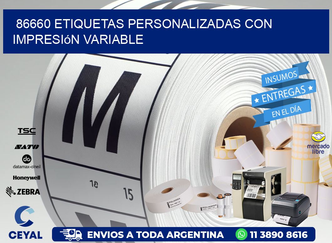86660 etiquetas personalizadas con impresión variable