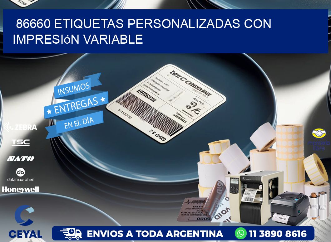 86660 etiquetas personalizadas con impresión variable