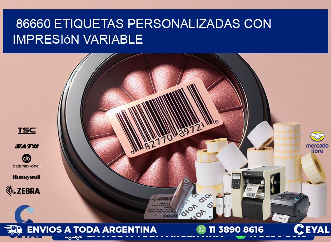 86660 etiquetas personalizadas con impresión variable