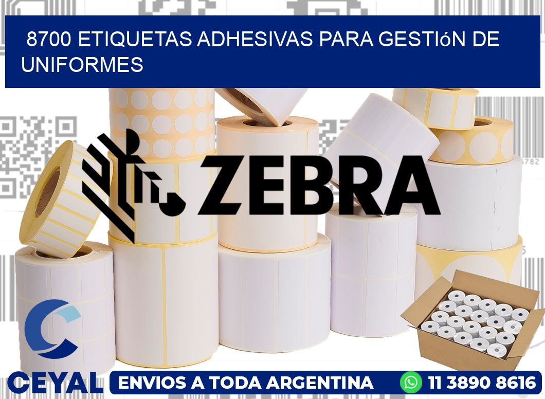 8700 Etiquetas adhesivas para gestión de uniformes
