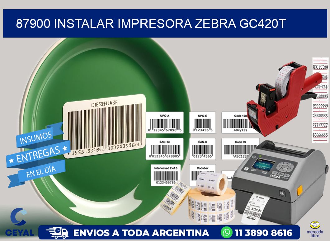 87900 Instalar impresora Zebra GC420t