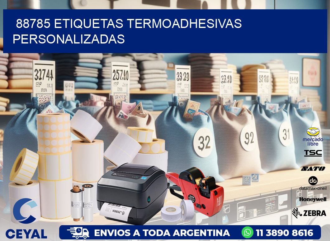 88785 Etiquetas termoadhesivas personalizadas