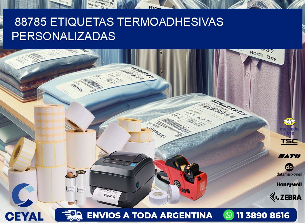 88785 Etiquetas termoadhesivas personalizadas