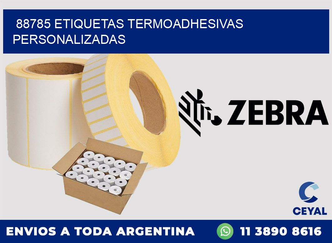 88785 Etiquetas termoadhesivas personalizadas