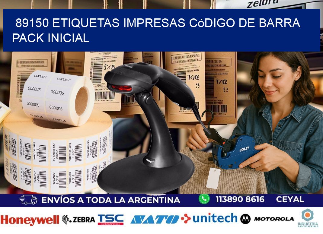 89150 Etiquetas Impresas código De Barra Pack Inicial