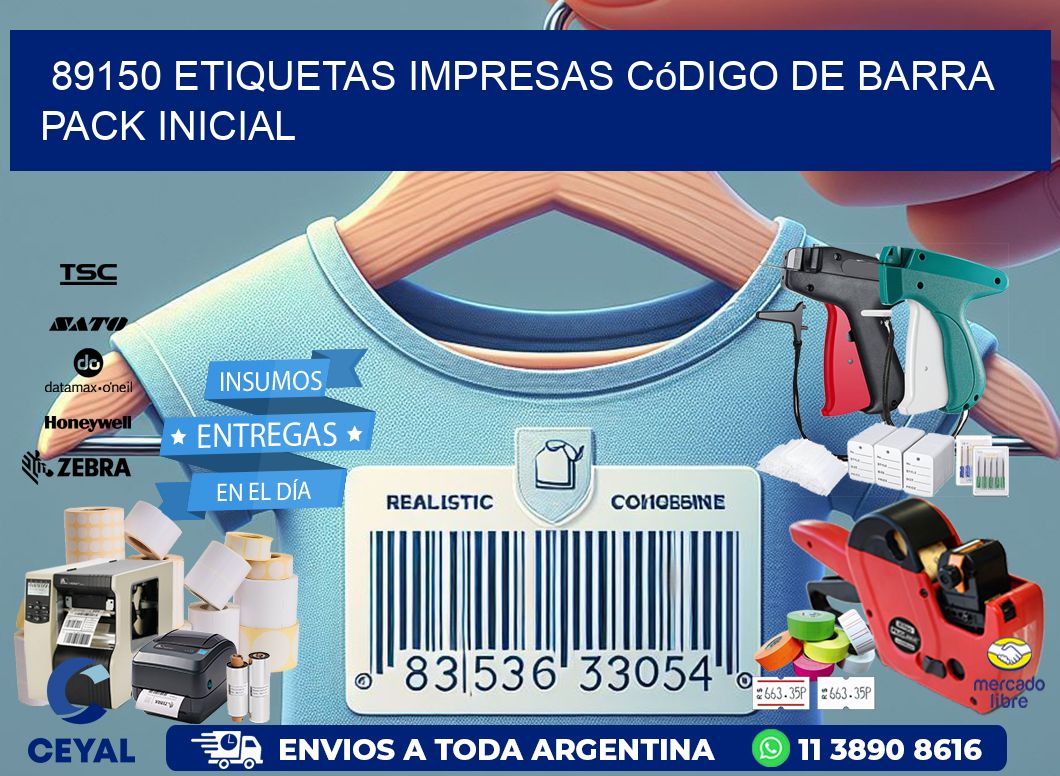 89150 Etiquetas Impresas código De Barra Pack Inicial