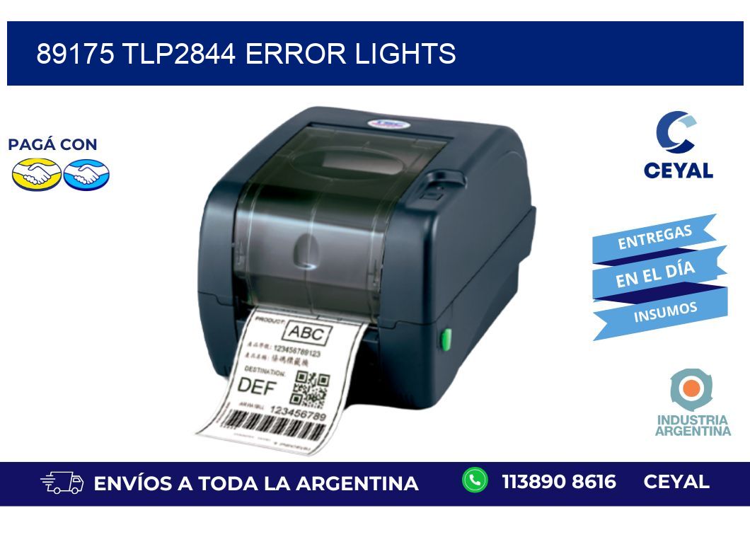 89175 TLP2844 error lights