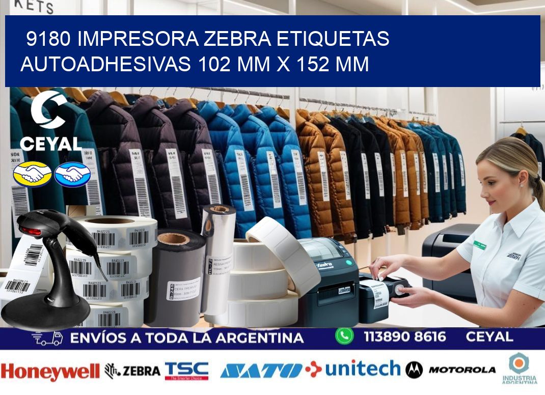 9180 impresora zebra etiquetas autoadhesivas 102 mm x 152 mm