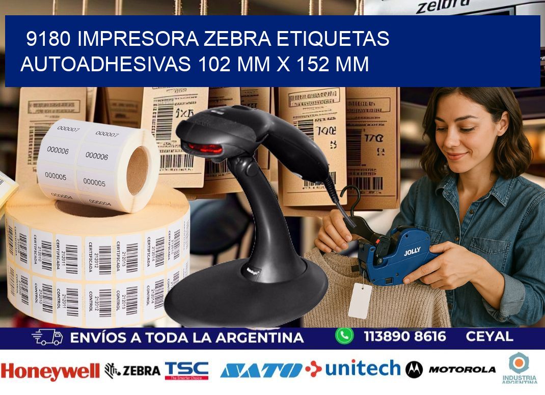 9180 impresora zebra etiquetas autoadhesivas 102 mm x 152 mm