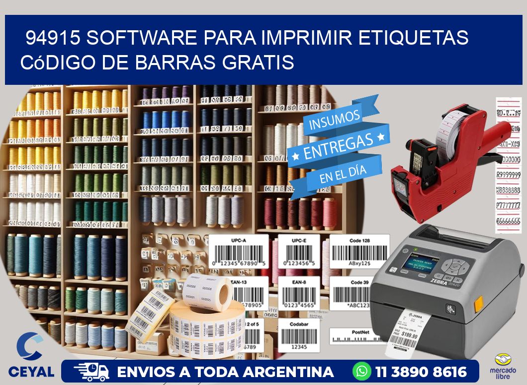 94915 Software para imprimir etiquetas código de barras gratis
