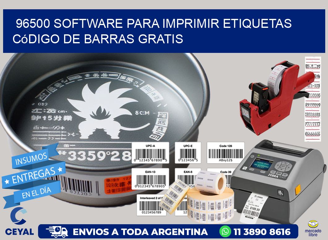 96500 Software para imprimir etiquetas código de barras gratis