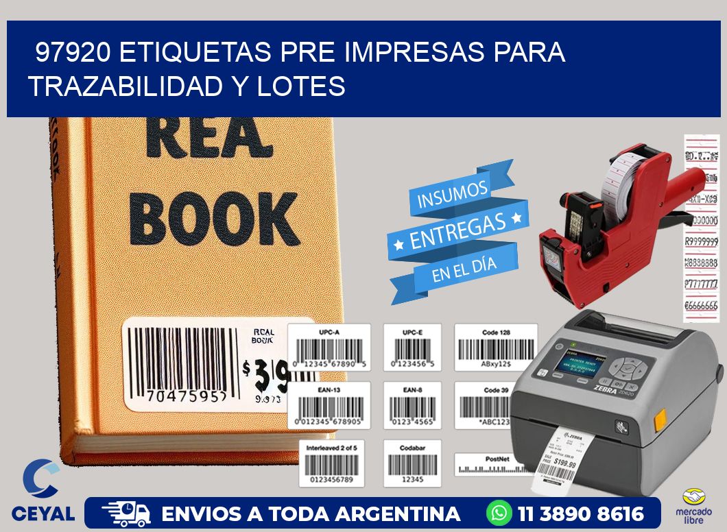 97920 etiquetas pre impresas para trazabilidad y lotes