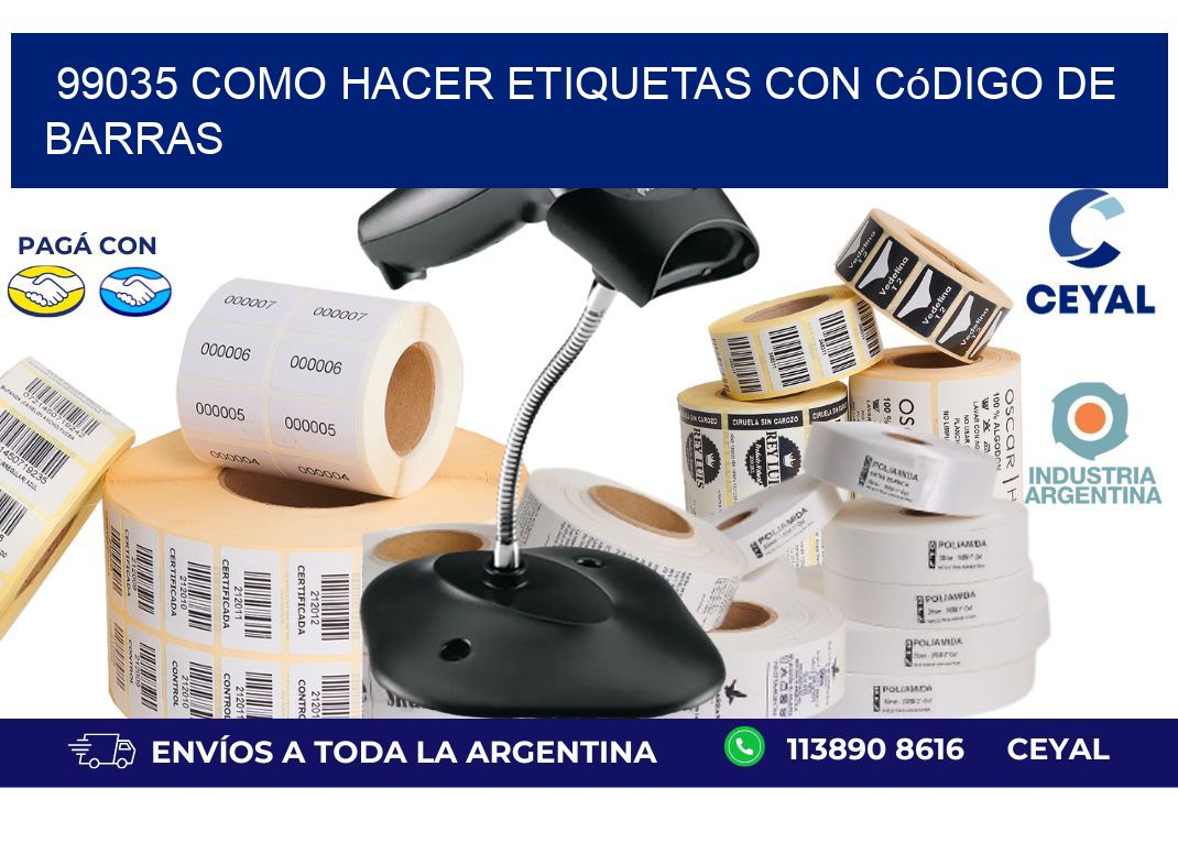 99035 Como hacer etiquetas con código de barras