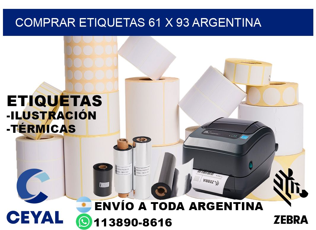 Comprar etiquetas 61 x 93 argentina