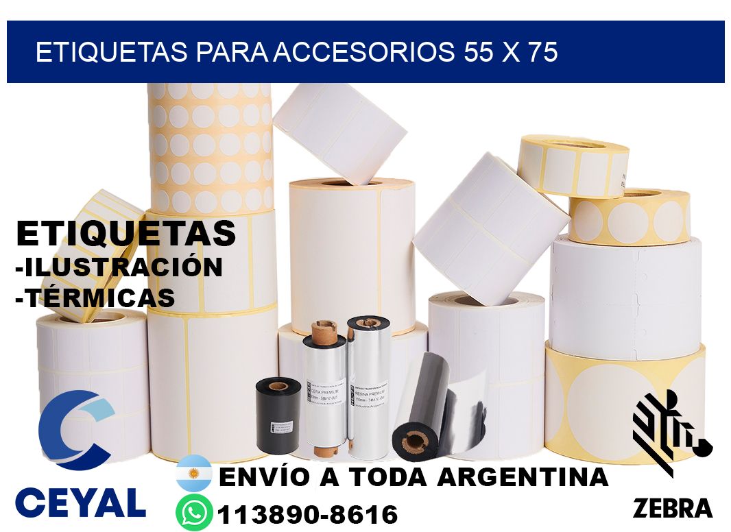 ETIQUETAS PARA ACCESORIOS 55 x 75