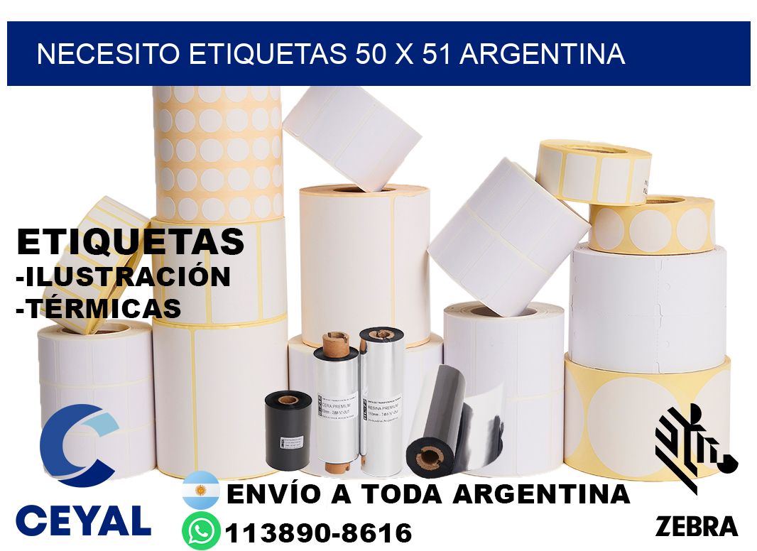 Necesito etiquetas 50 x 51 argentina