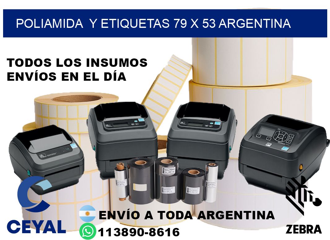 Poliamida  y etiquetas 79 x 53 argentina