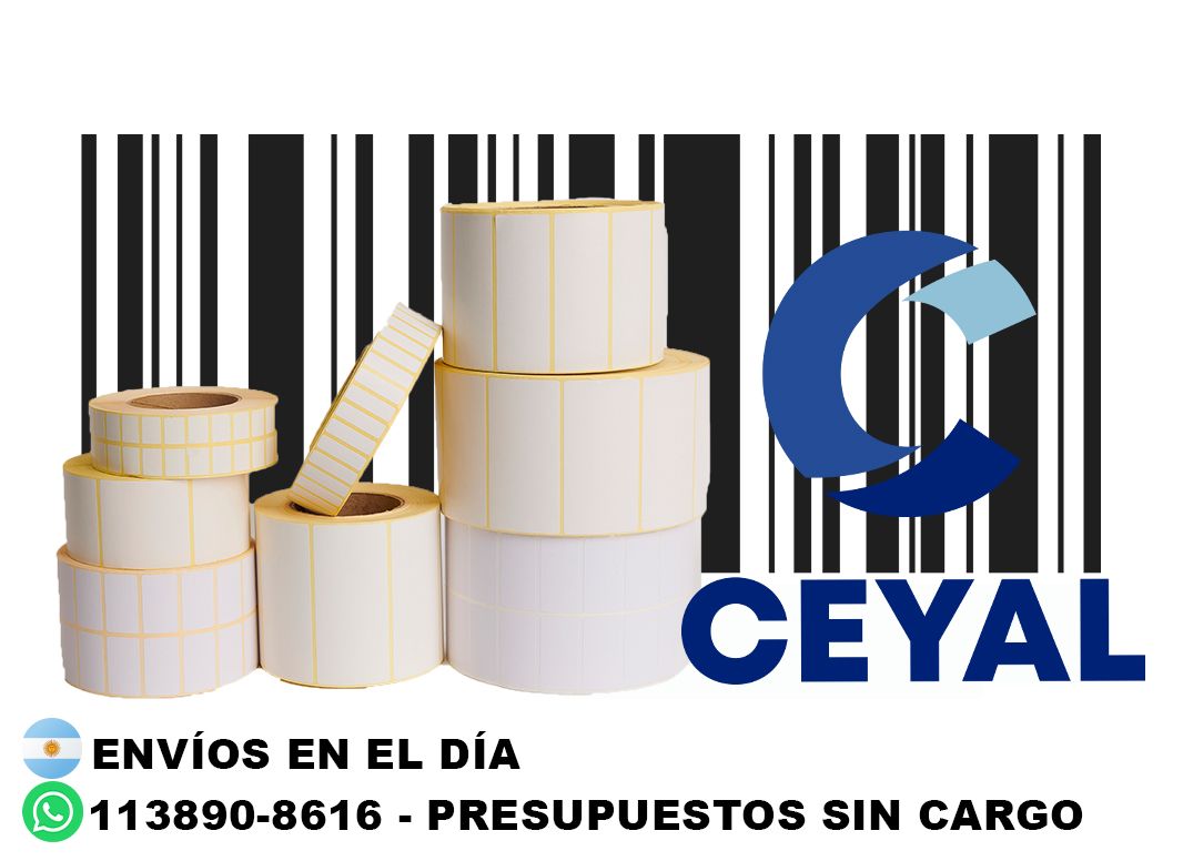 etiquetas blancas adhesivas tamaños 73 x 65