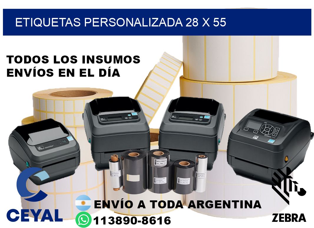 etiquetas personalizada 28 x 55
