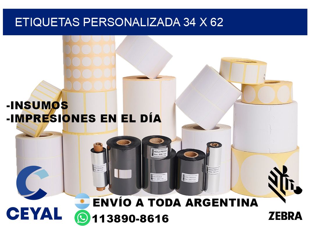 etiquetas personalizada 34 x 62