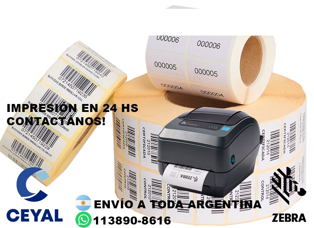etiquetas personalizada  37 x 43 x 1000