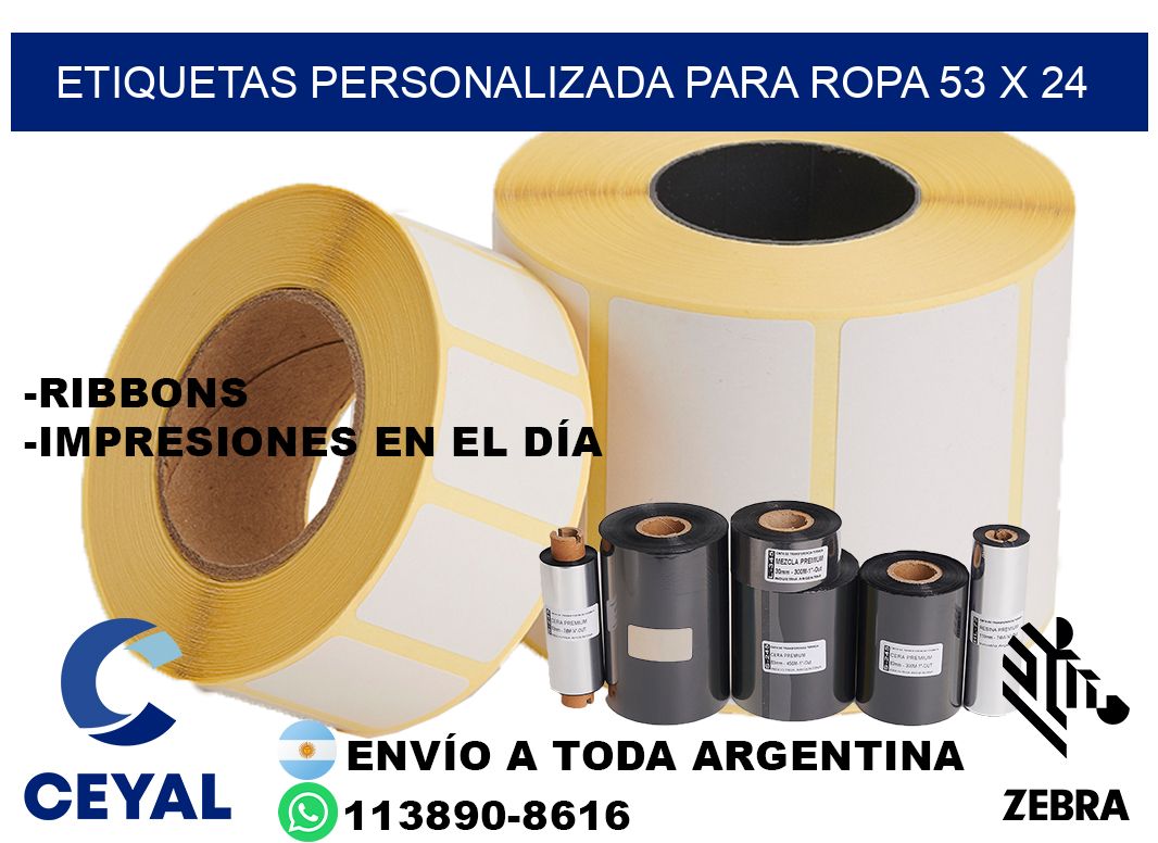 etiquetas personalizada para ropa 53 x 24