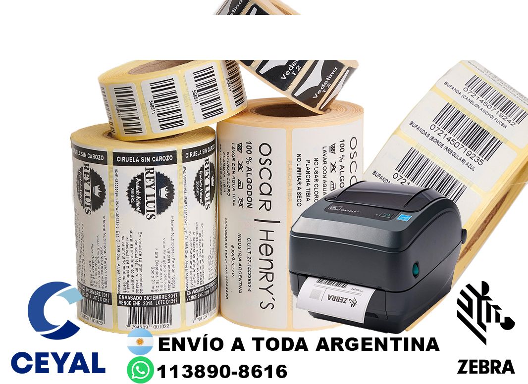 etiquetas personalizada para zebra 85 x 64