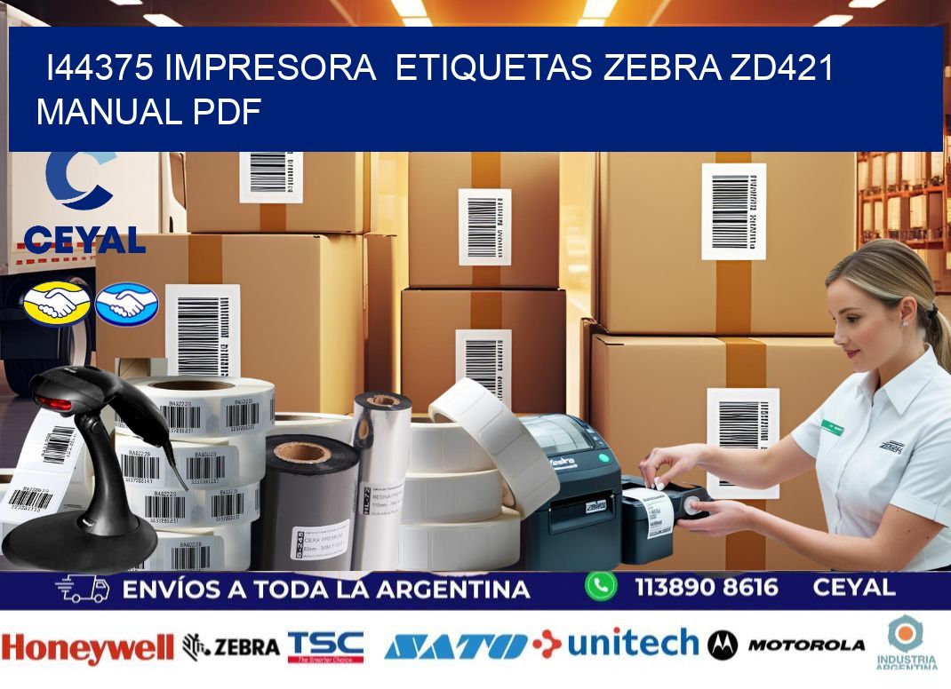 i44375 impresora  etiquetas Zebra ZD421 manual PDF